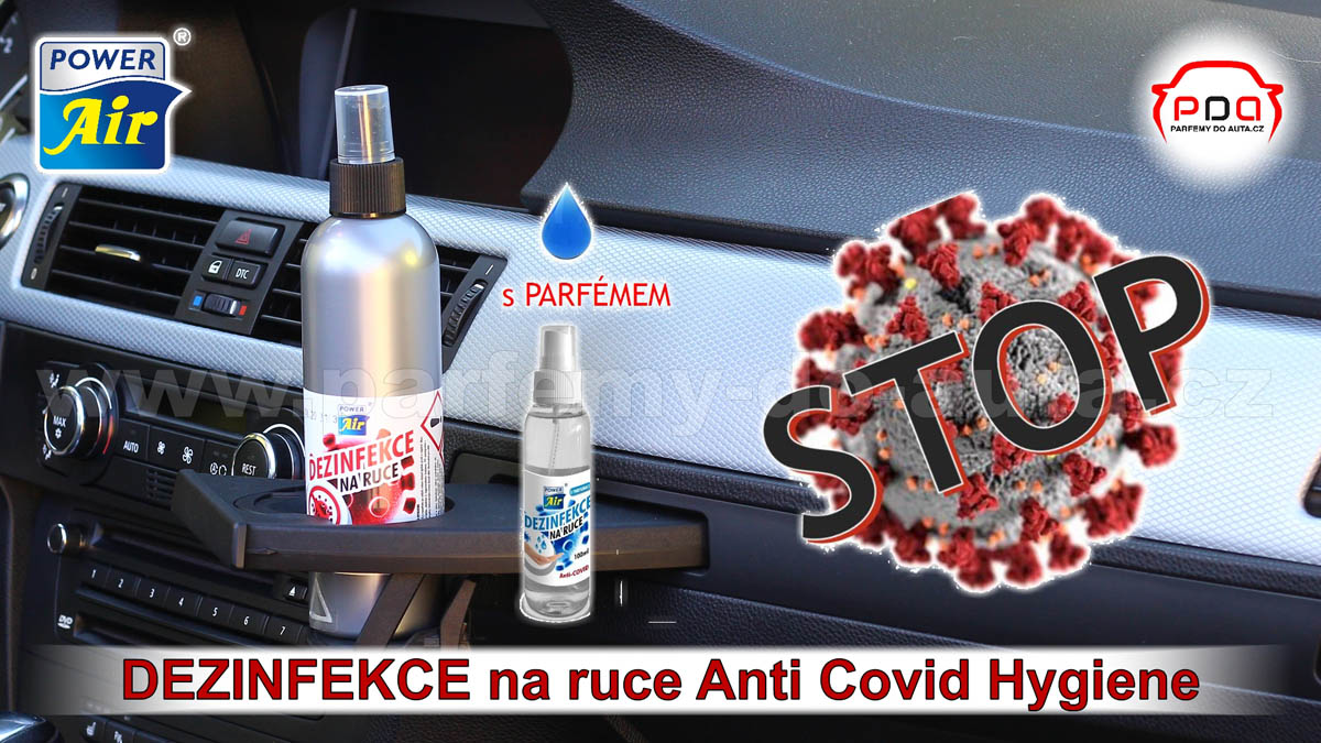 Anti Covid dezinfekce na ruce Power Air 200ml a 100ml